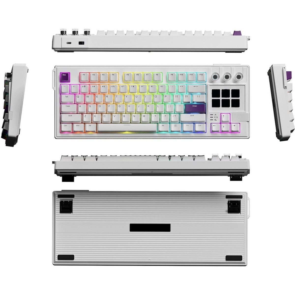 Gaming Keyboard Ergonomic - Aggiornamento. Tastiera Meccanica Visuale K1 PRO