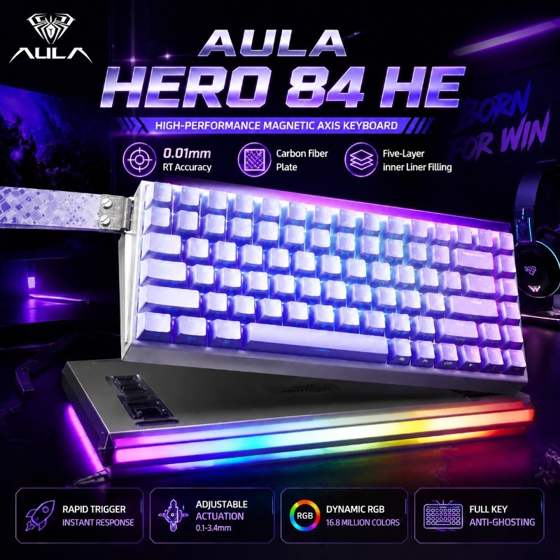 Gaming Keyboard Magnetic Switches - Tastiera Meccanica da Gaming AULA HERO84