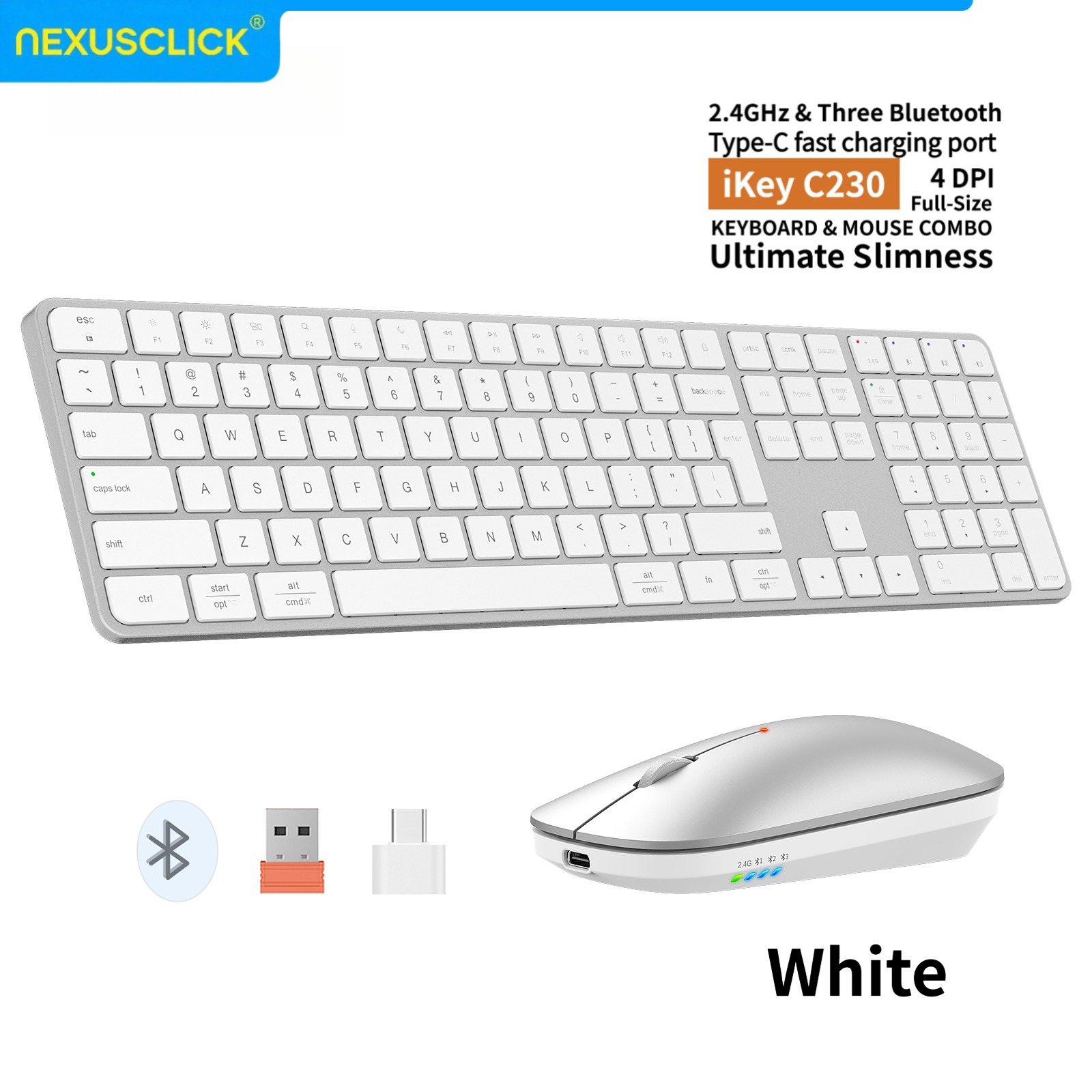 Gaming Keyboard And Mouse Combo - NexusClick Combo Tastiera e Mouse Wireless