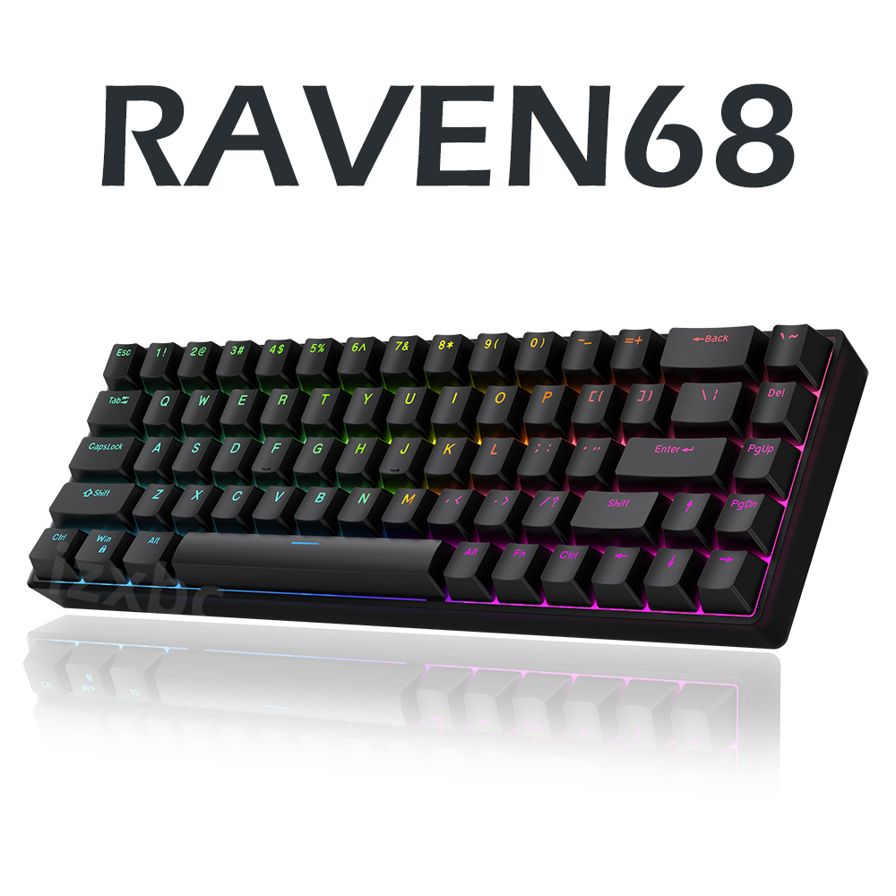 Gaming Keyboard Magnetic Switches - Tastiera meccanica cablata Raven68 con interruttore