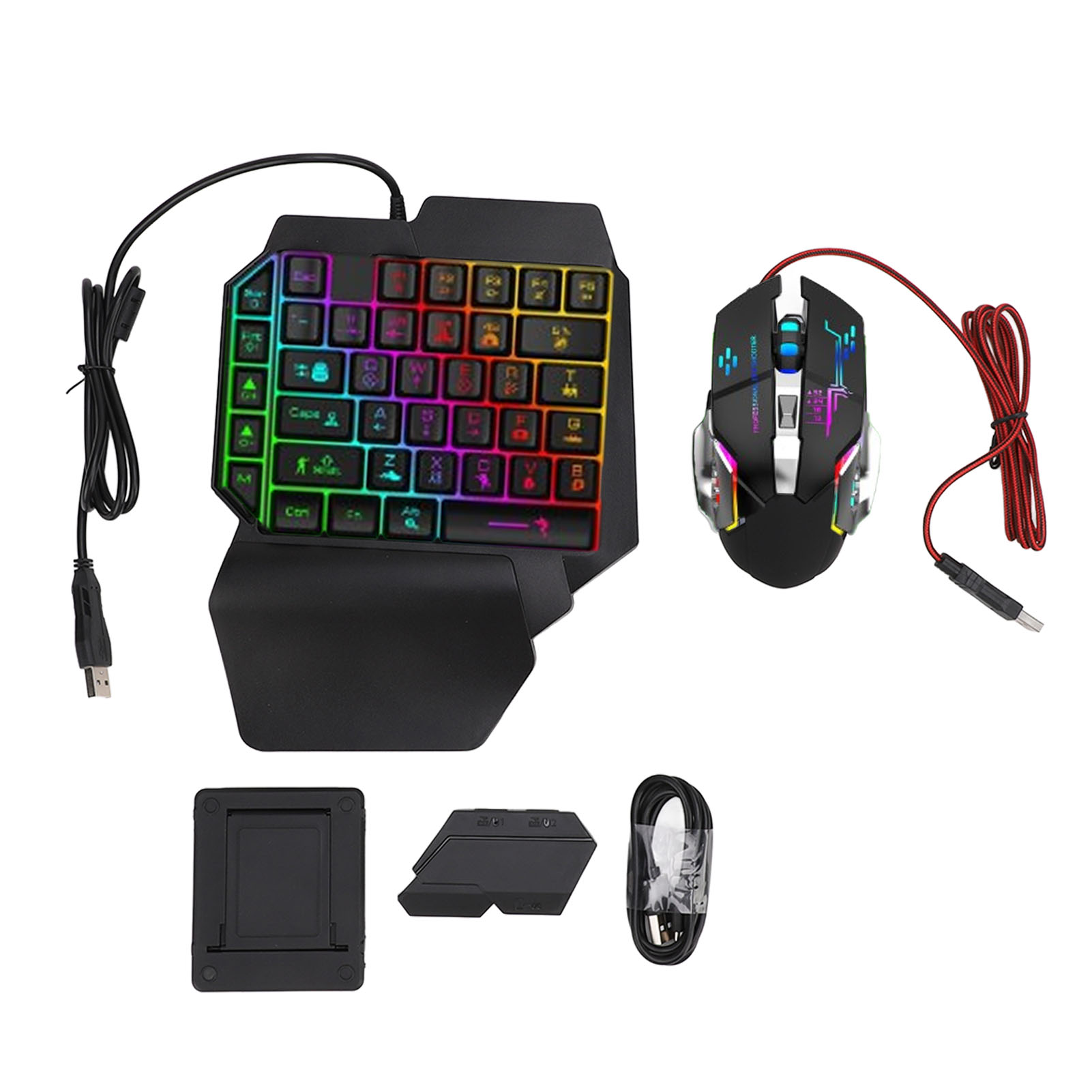 Gaming Keyboard And Mouse Combo - Set Convertitore Tastiera e Mouse, Combo