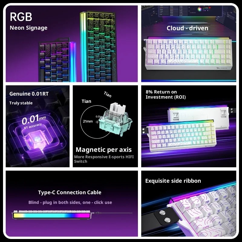 Tastiera da Gaming Cablata SK1 - Gaming Keyboard Hall Effect Switches recensione e prezzo