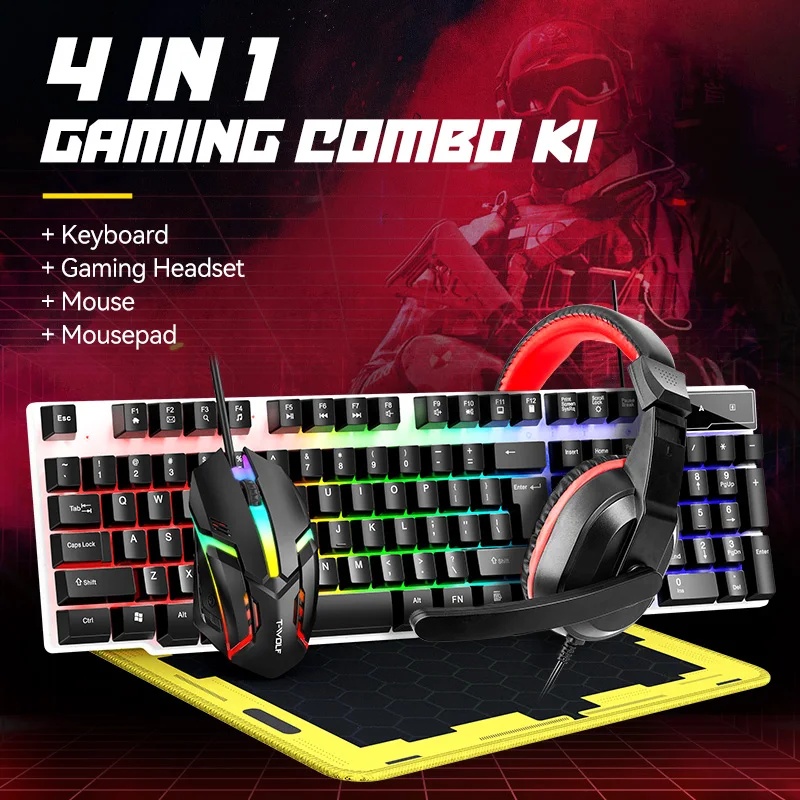 NUOVO Set Gaming 4 in 1 con Ta - Gaming Keyboard And Mouse Combo recensione e prezzo